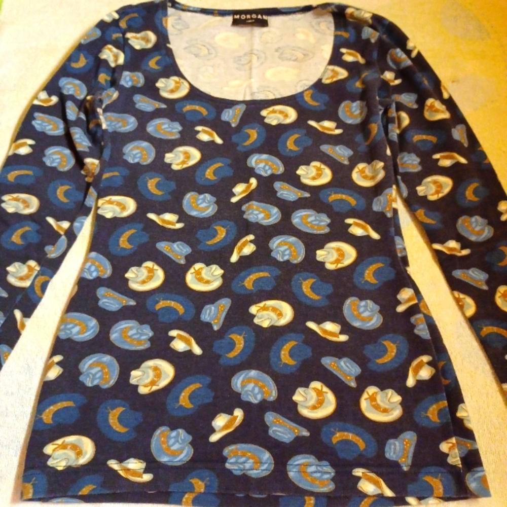 MORGAN Paris "Cowboy" Top, Euro 30 USA 0-2, Cotton Blend